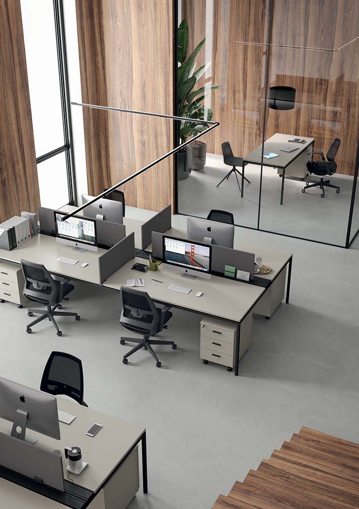 Contemporary office desk X10 - Quadrifoglio